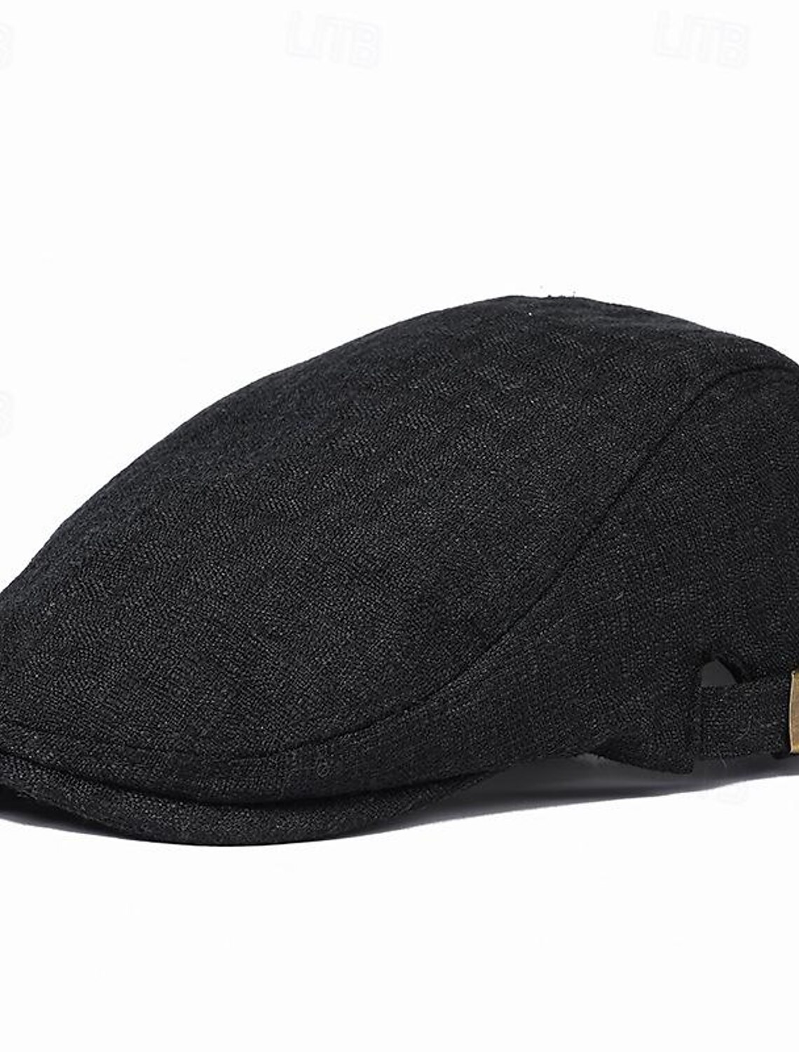 Men's Flat Cap Ascot Hat Newsboy Black Blue Cotton / Linen Blend