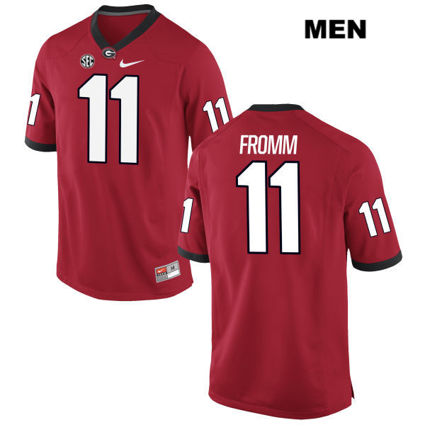 Men's UGA GA Jake Fromm #11 authentic Red 2024 match worn Jersey