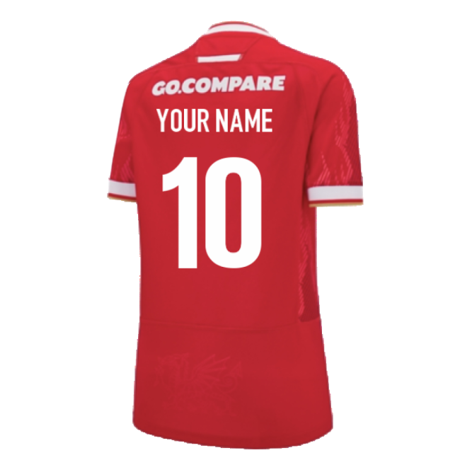 S Personalised Wales Football Shirts Female 2024 Home Jersey Match Day Essential