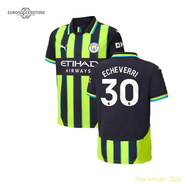 Premium 2024-2025 Man City Away Shirt (kids) (echeverri 30) - Premium