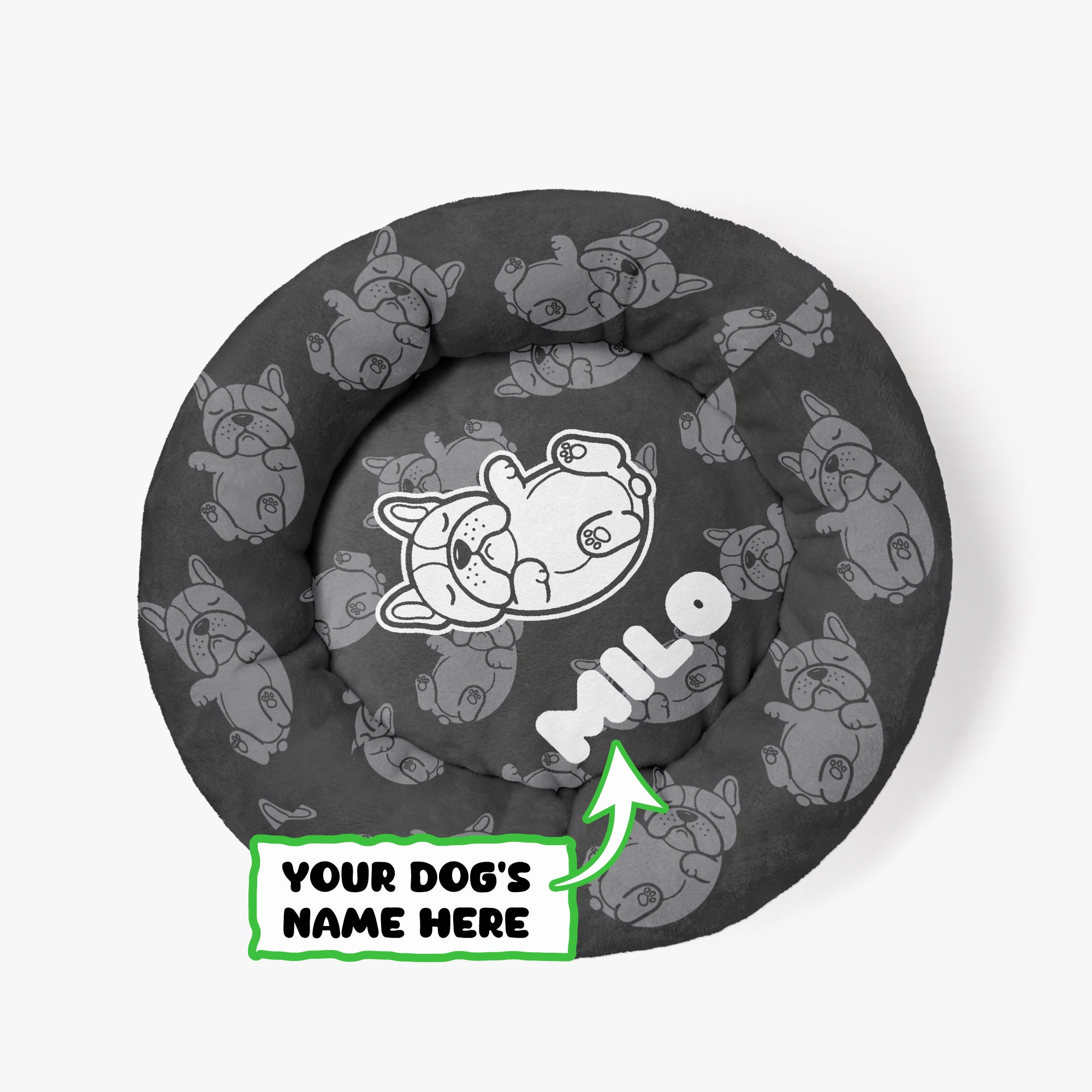 Daily-Walk Wilson - Custom Cloud-comfort Frenchie Bed | Personalized ...