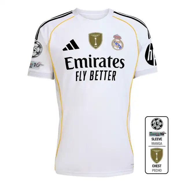 Real Madrid 2025/26 Home Soccer Jersey Authentic Kit