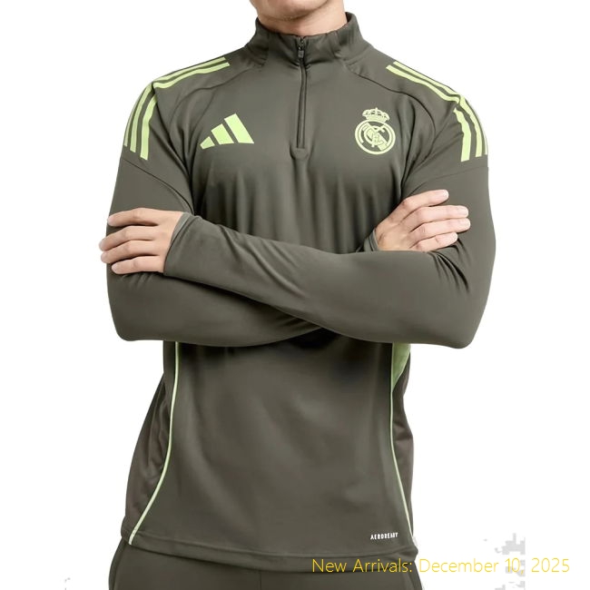 Official 2025-2026 RM Real Madrid Training Top (Utility Green)