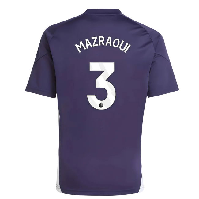 2025-2026 Man Utd Training Jersey (Aurora Plum) - Kids (Mazraoui 3)