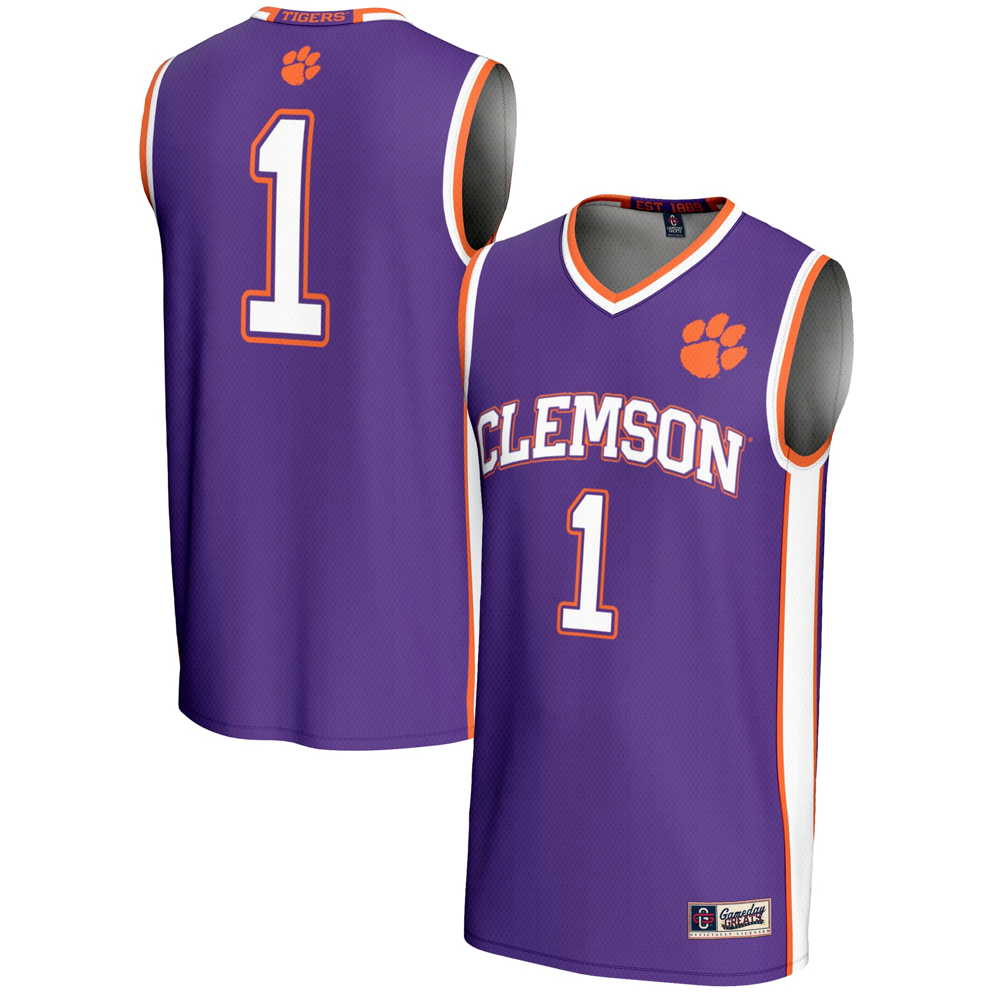 [NJP] Women's Clemson Tigers GameDay Greats Lightweight Basketball Jersey - Purple