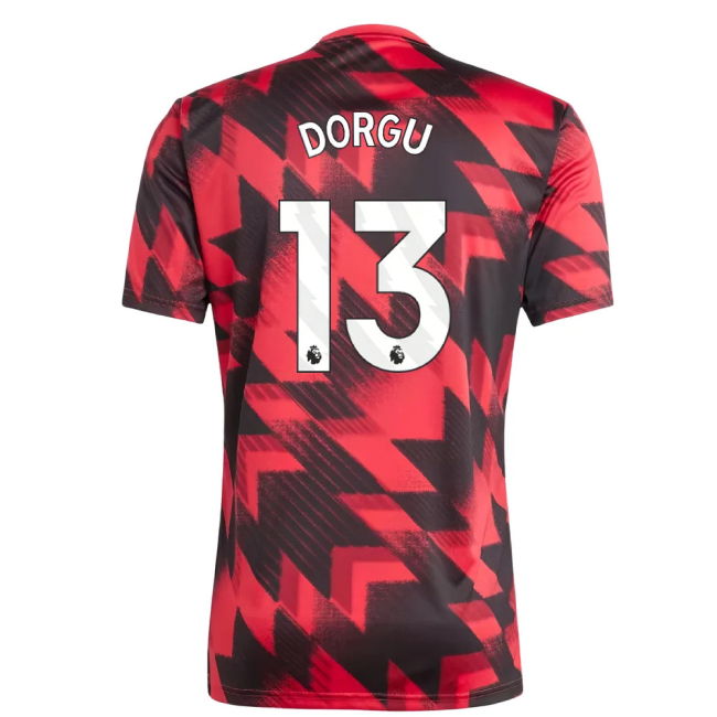 2025-2026 Man Utd Pre-Match Jersey (Red) (Dorgu 13)