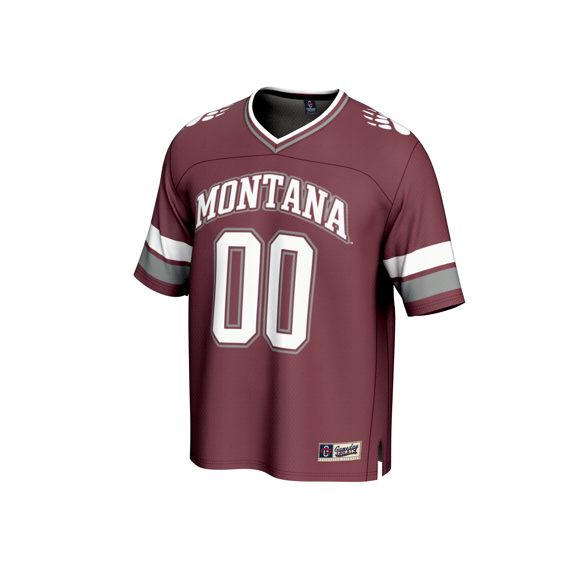 #00 Montana Grizzlies GameDay Greats Lightweight Collegiate Football Fashion Jersey - Maroon