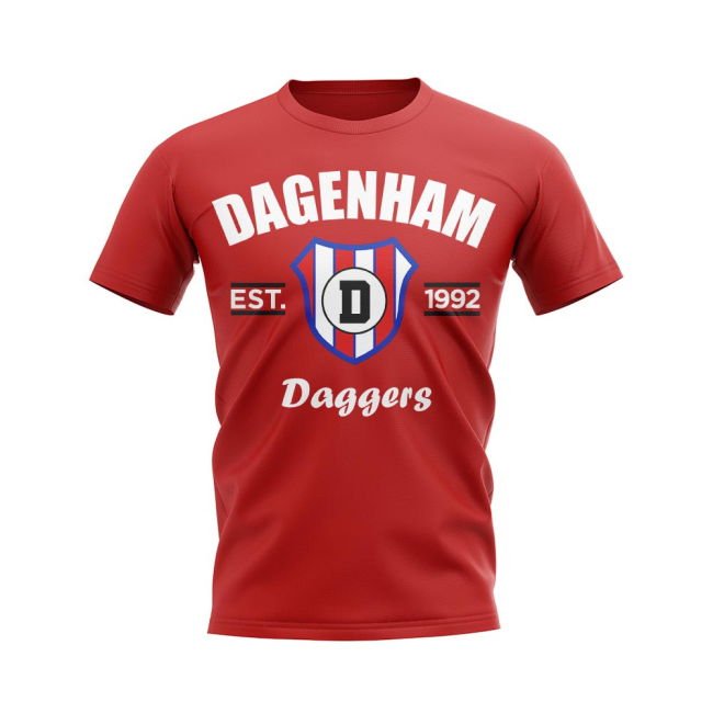 Dagenham Established Football T-Shirt (Red) | Player Issue