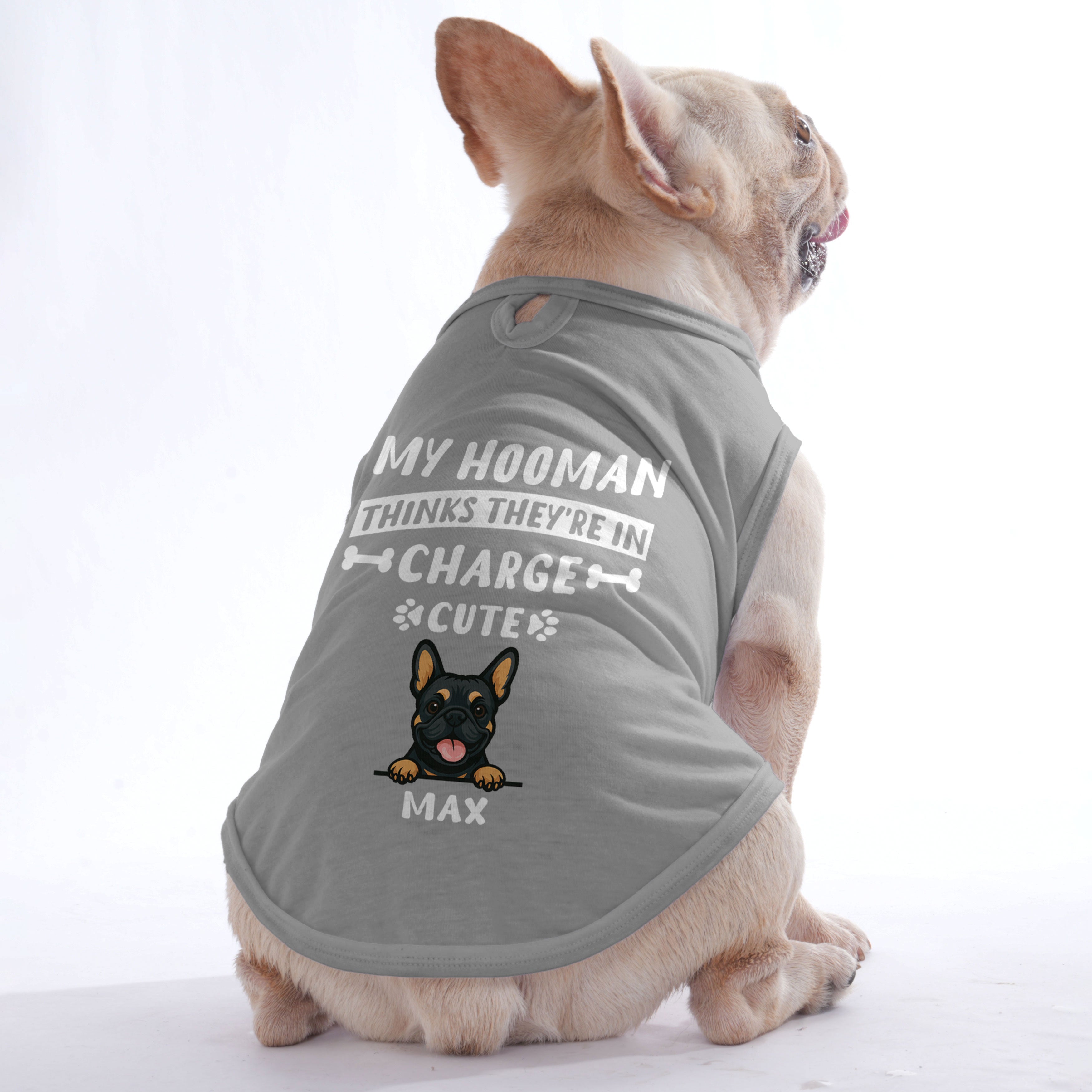 My Hooman - Personalized Frenchie Shirt | Custom Dog T-Shirt for French Bulldogs