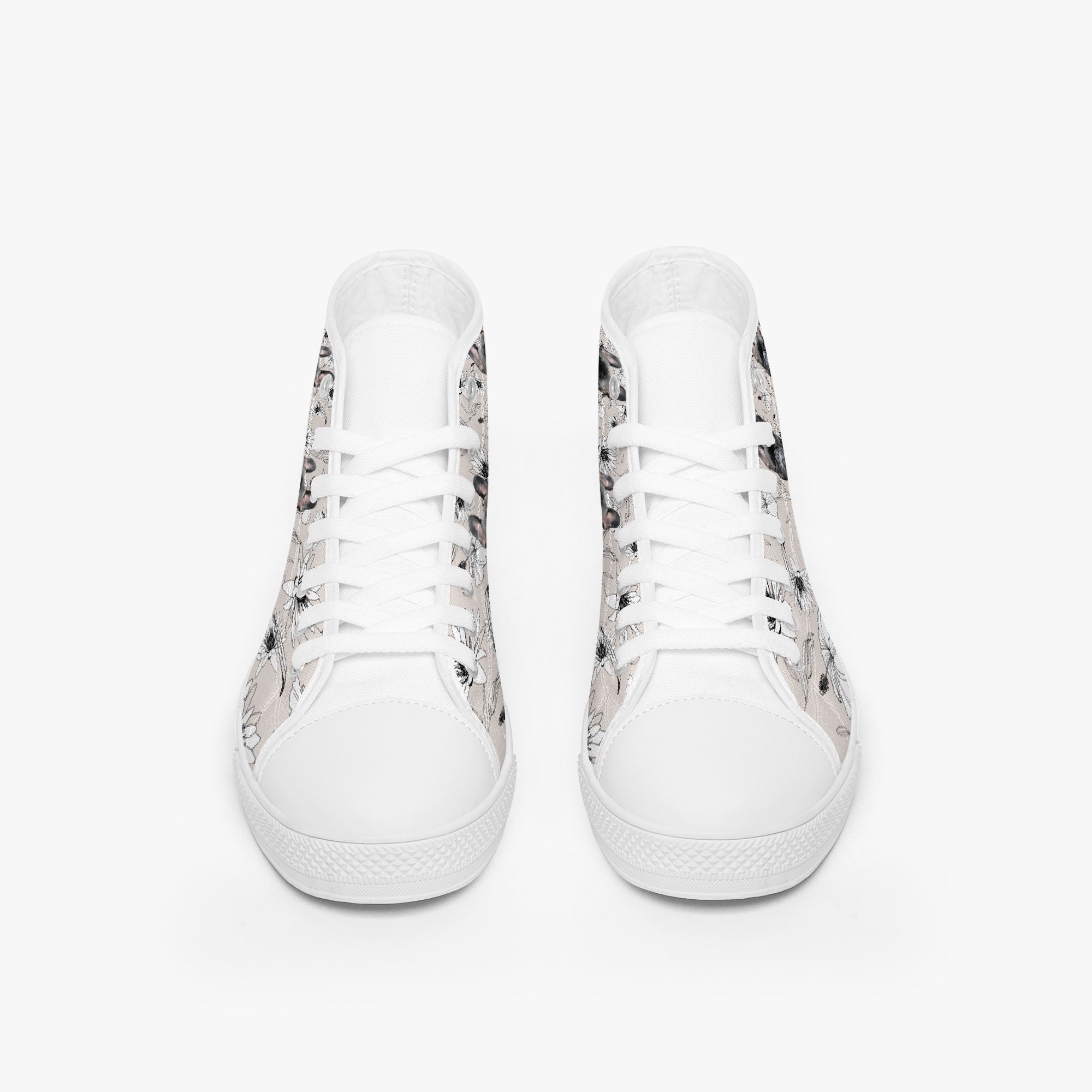 - Comfy Personalized Classic High-top Canvas Shoes Pet Owner Apparel