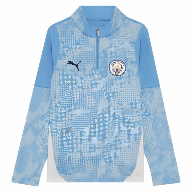 Genuine Man City Training 1 2025 2025-2026 Man City Training 1/4 Zi...