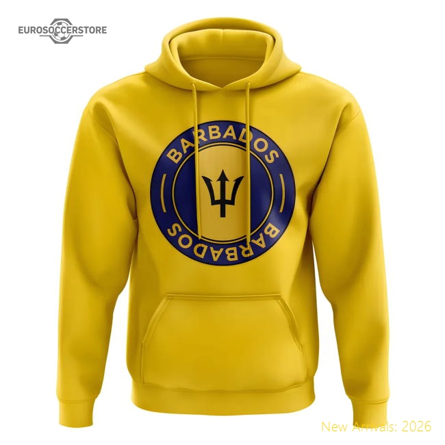 Barbados Football Badge Hoodie (Yellow)
