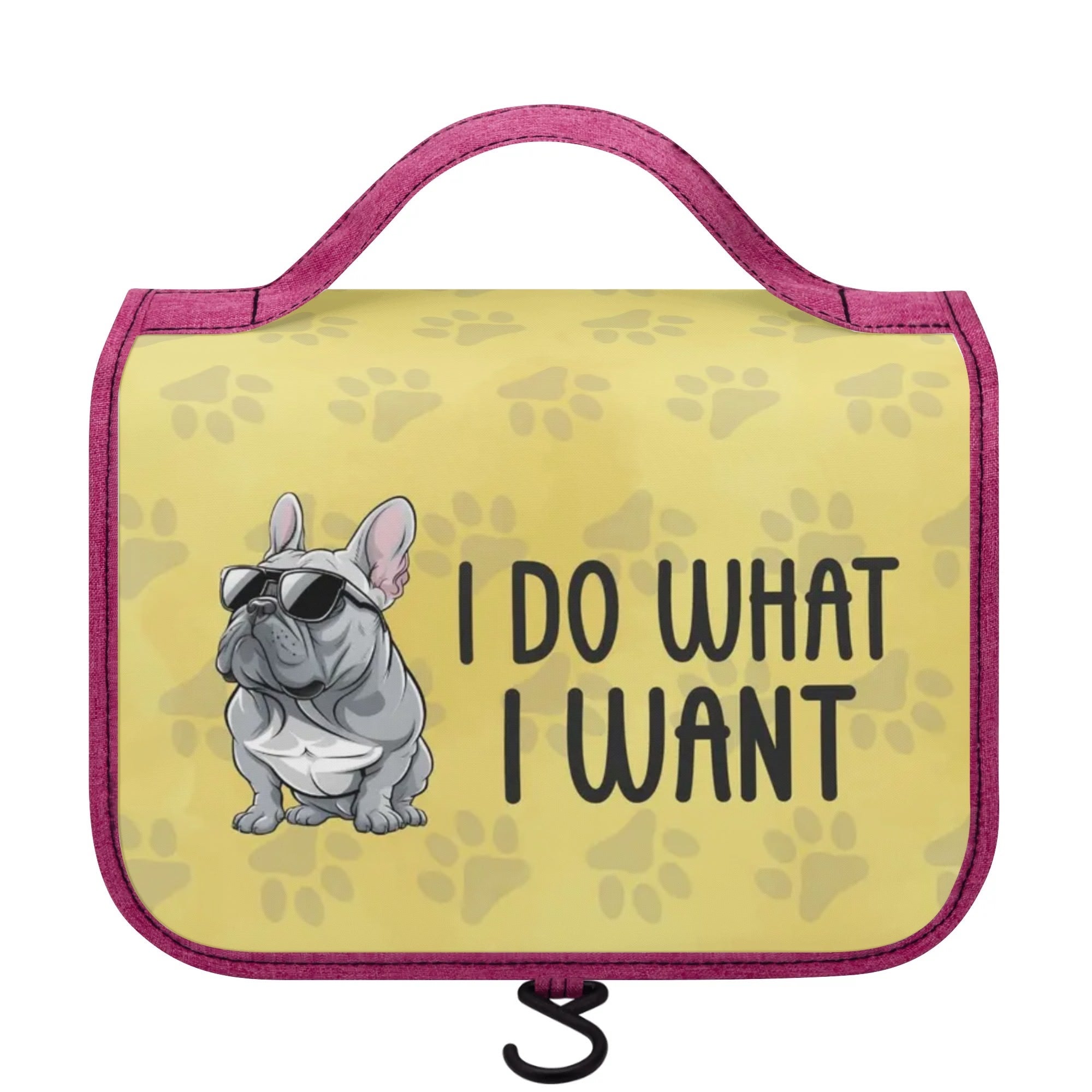 Comfortable Frenchie-Fan Buddy - Cosmetic Travel Bag for Dog Owners