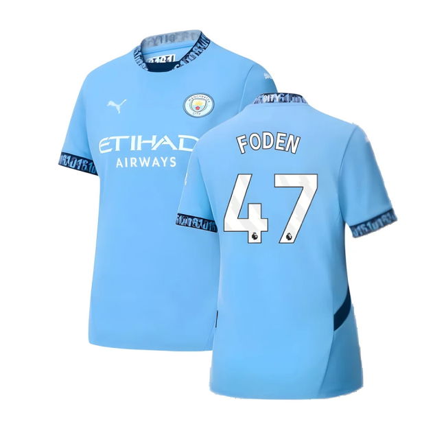 Match Day Football Man City Home Shirt Womens Foden #47 Pro Series...
