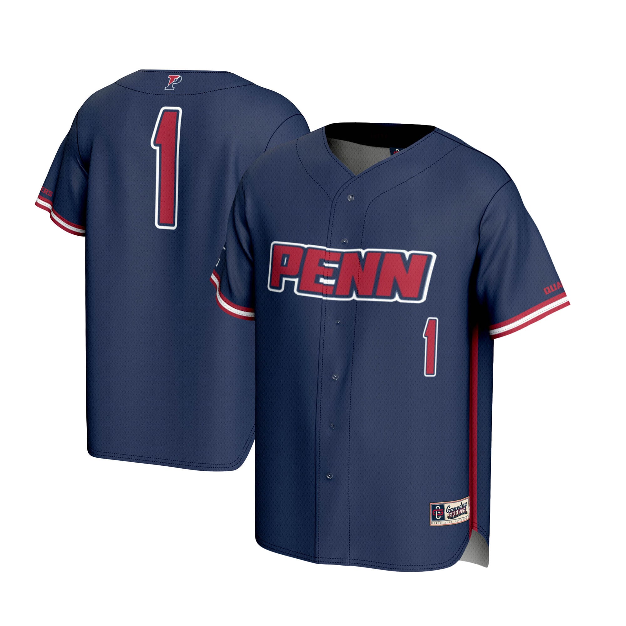 [NJP] Pennsylvania Quakers GameDay Greats Lightweight Baseball Jersey - Navy