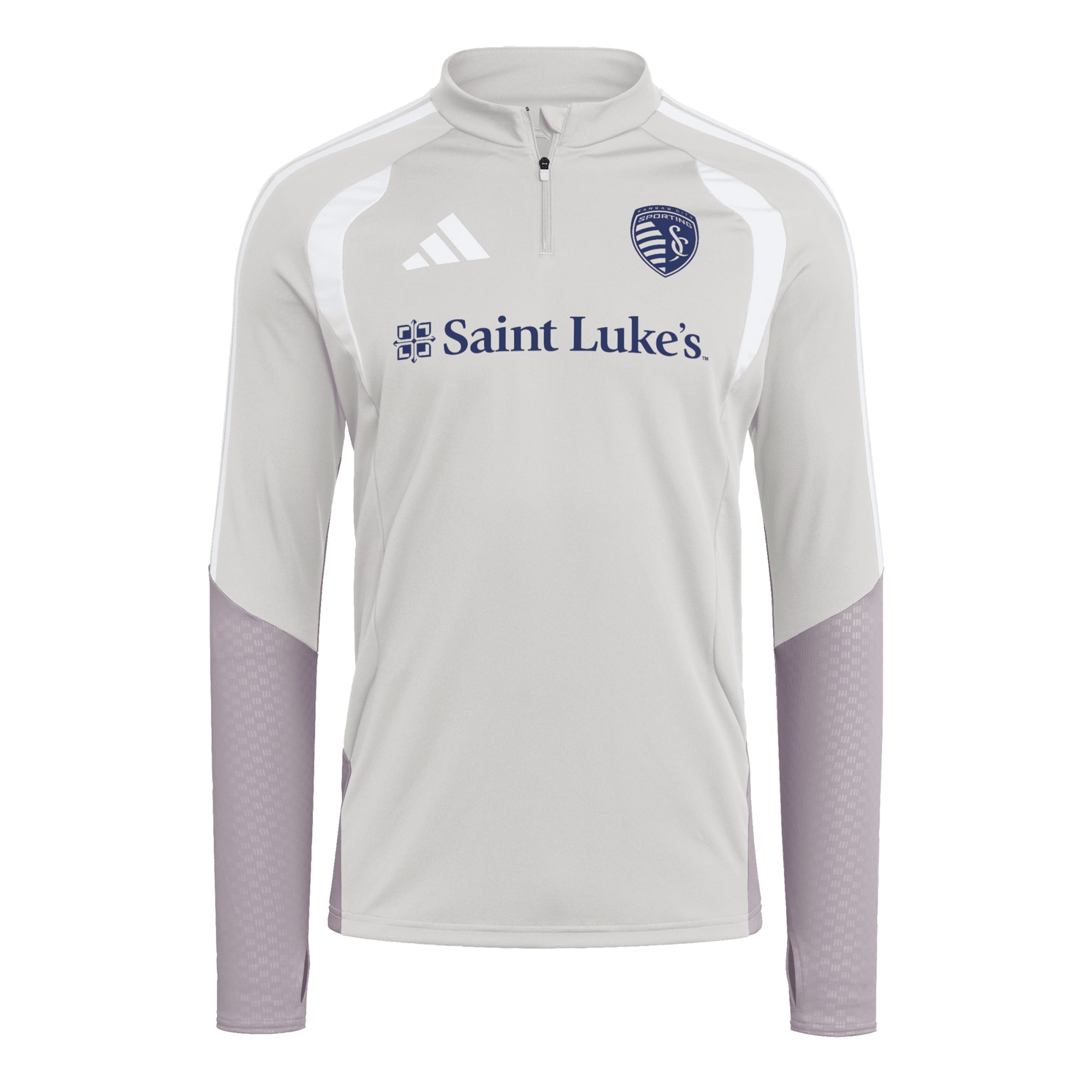 [SJH] Sporting Kansas City 2026 Tiro Competition Quarter-Zip Training Jersey Top - Silver