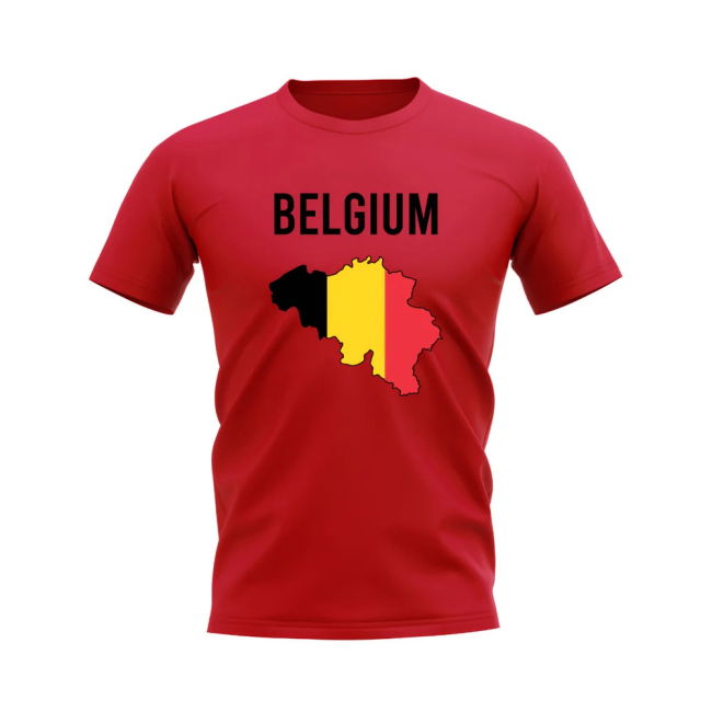 Premium Belgium Map T-Shirt High Cup Breathable Euro Durable