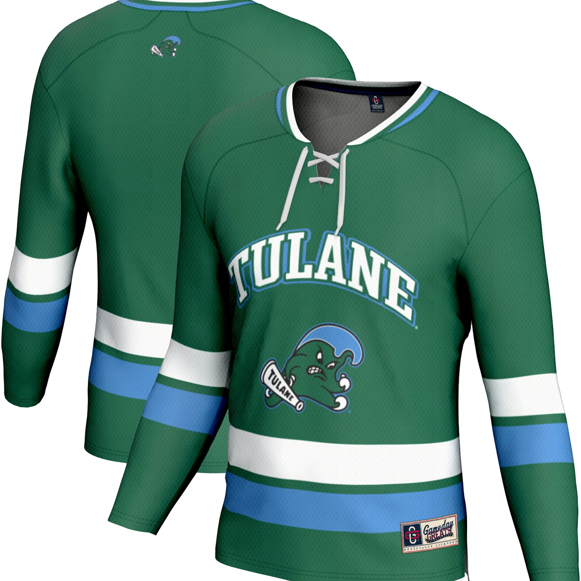[DDG] Tulane Green Wave GameDay Greats Spirit Hockey Jersey - Green