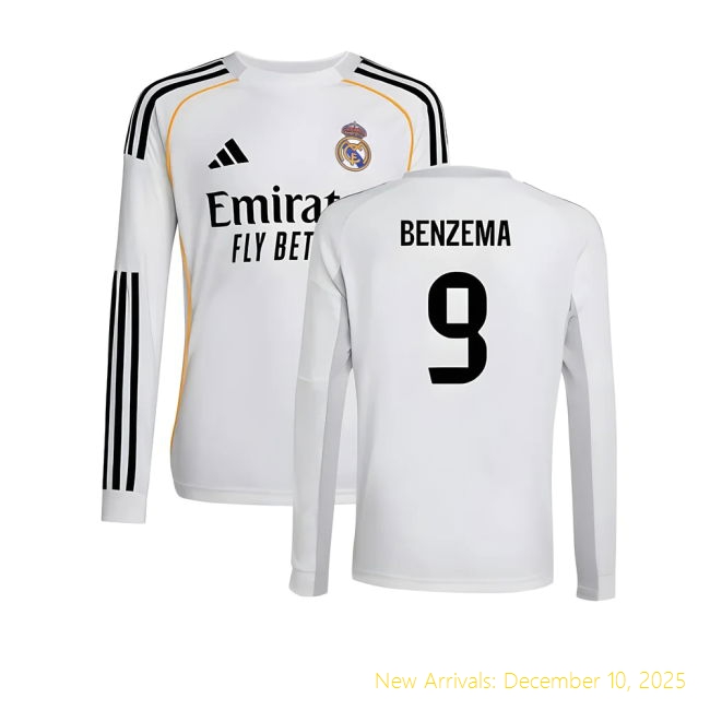 2025-2026 Real Madrid Long Sleeve RM Premium Quality Home Shirt ( 37