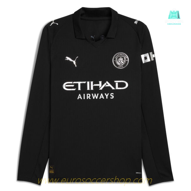 2025-2026 Man City Long Sleeve Away Shirt (De Bruyne 17)