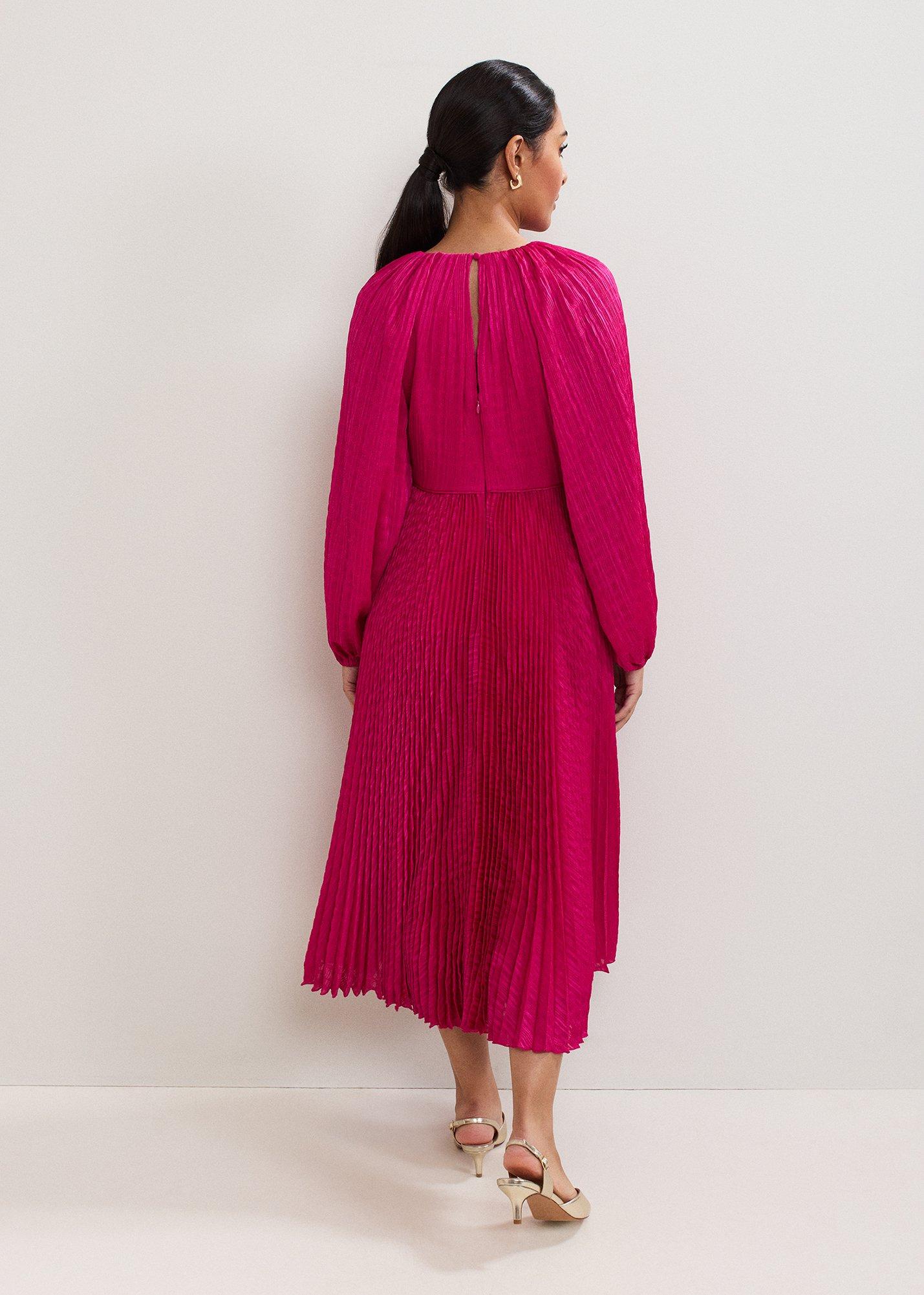 Petite Faye Textured Pleat Dress