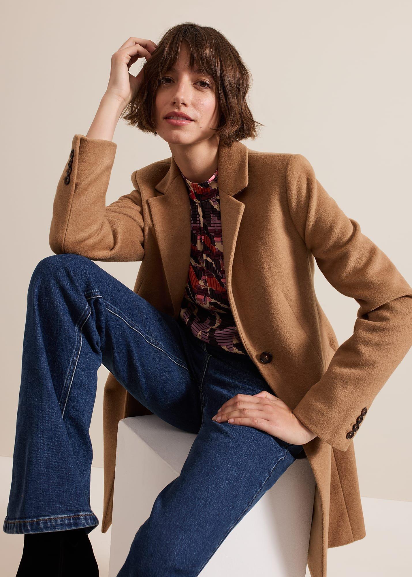 Lydia Camel Wool Smart Coat
