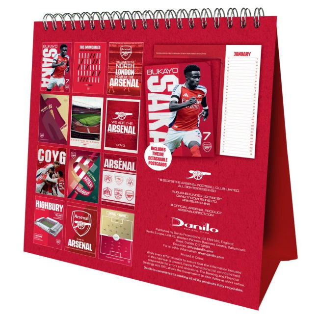 Calendar 2026 Updated Durable Arsenal Home Soccer Jersey