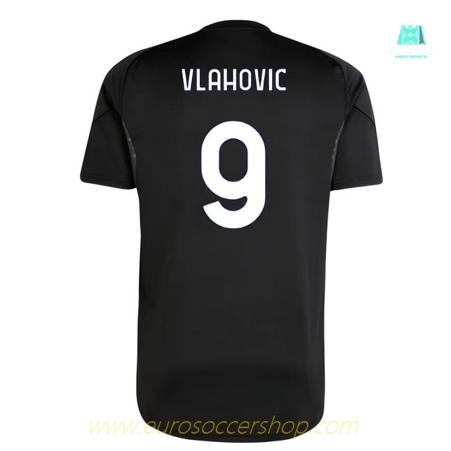 2025-2026 Juventus Training Shirt (Black) (Vlahovic 9)