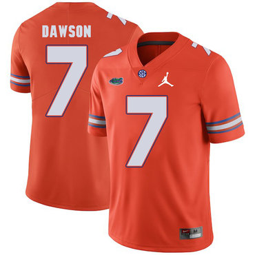 Men's None Orange 2024 away jersey Duke Dawson #7 premium Jersey