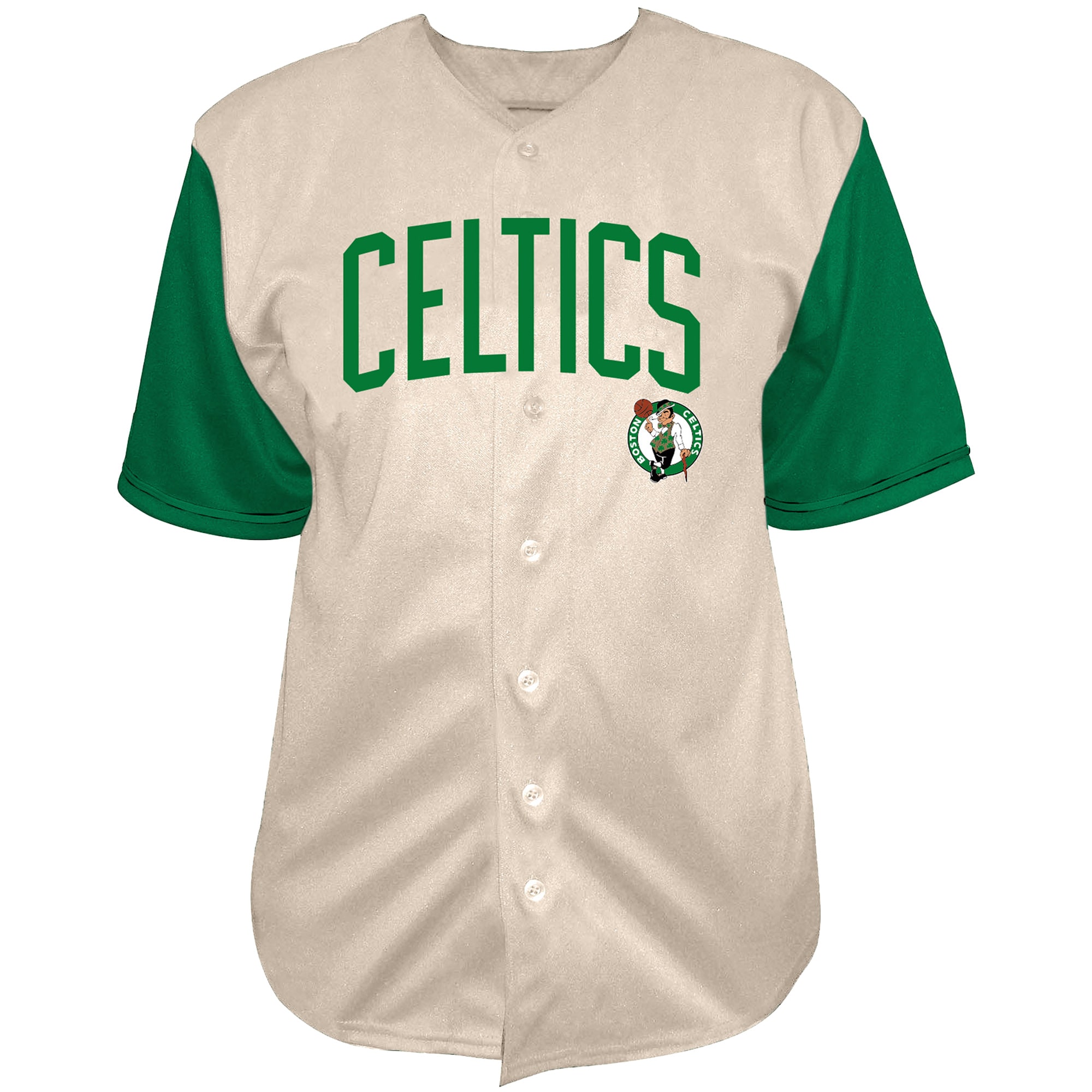 [LK] Jayson Tatum #0 Boston Celtics Baseball Jersey - Cream