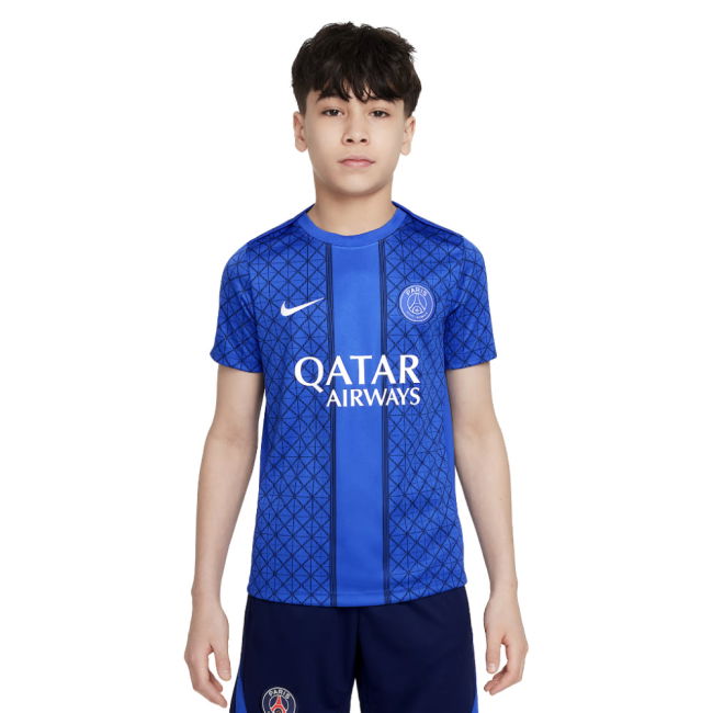 2025-2026 PSG Academy Pro Home Pre Match Shirt (Royal) - Kids (Weah 9)