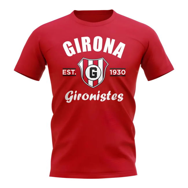 Girona Established Football T-Shirt (Red - Premium - Hot- MatchReady