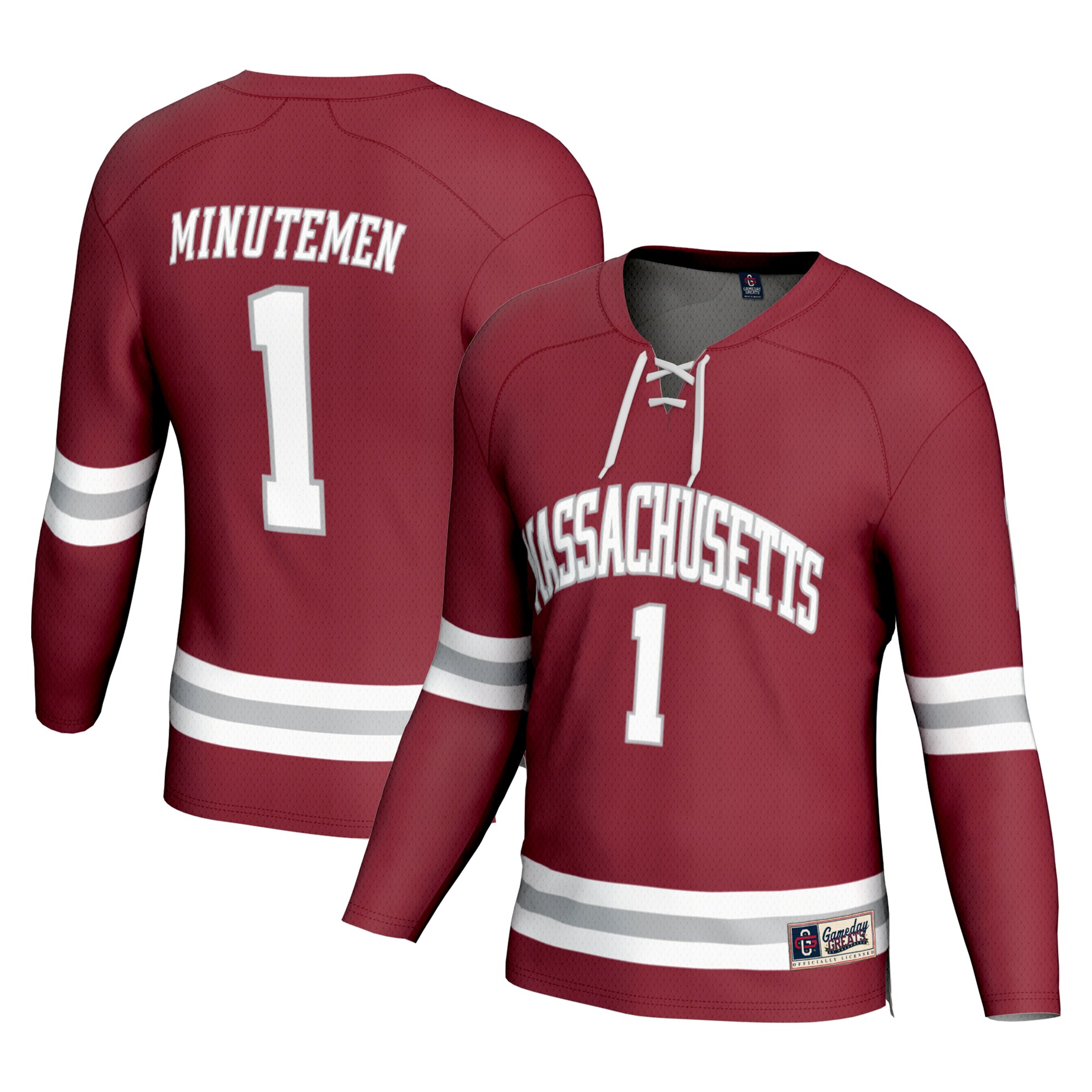 [DDG] UMass Minutemen GameDay Greats Unisex Hockey Fashion Jersey - Maroon
