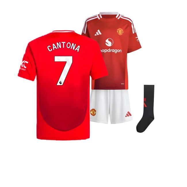 Genuine Man Utd 2024-2025 Man Utd Home Mini Kit (Cantona 7)