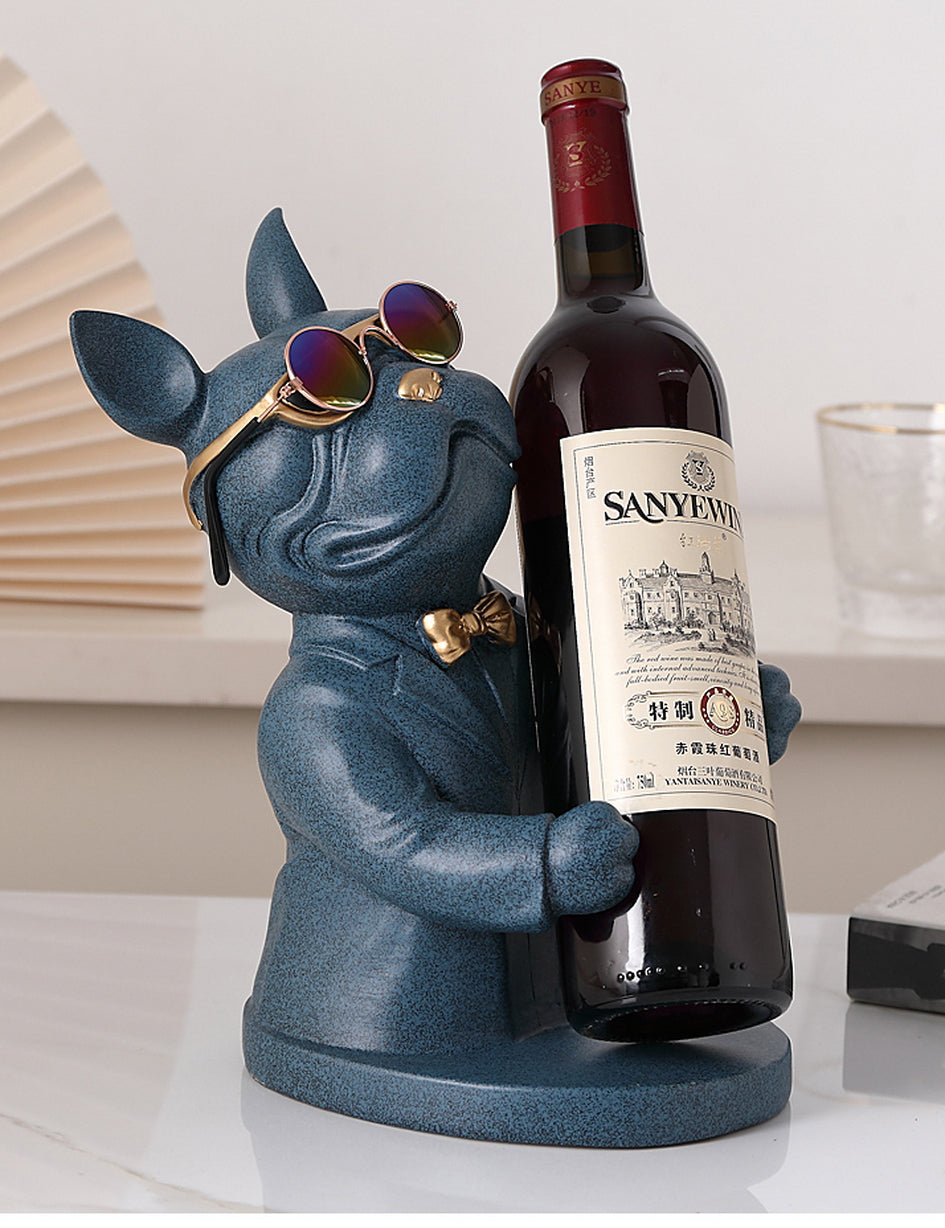 French Bulldog French Bulldog Figurine Wine Rack Sculpture Durable Dog Item