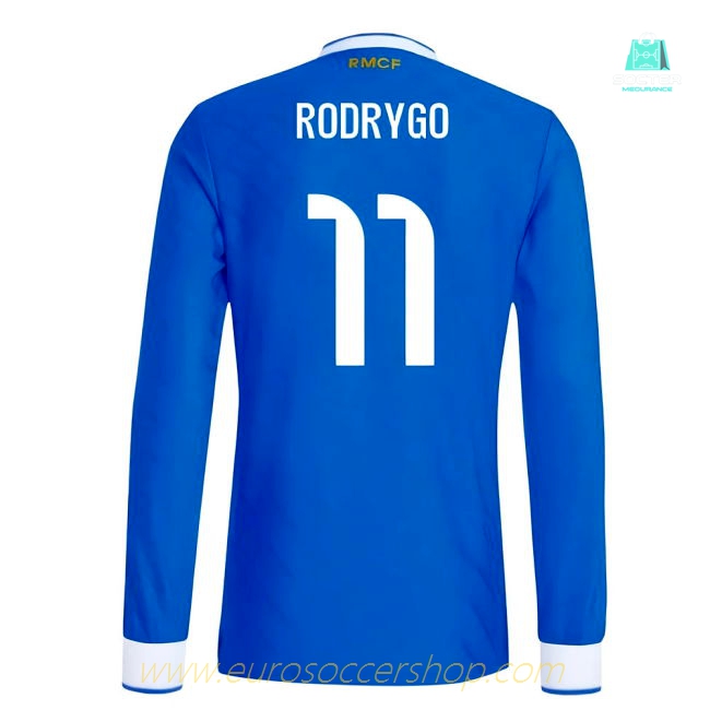 2025-2026 Real Madrid Authentic Long Sleeve Third Shirt (Rodrygo 11)