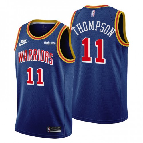 Golden State Golden State Warriors #11 Klay Thompson Youth Nike Releases Classic Edition NBA 75th Anniversary Jersey Blue Youth