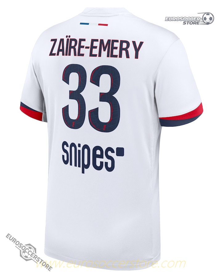 PSG 25-26 Season Away Jersey with Zaïre-Emery's Number 33