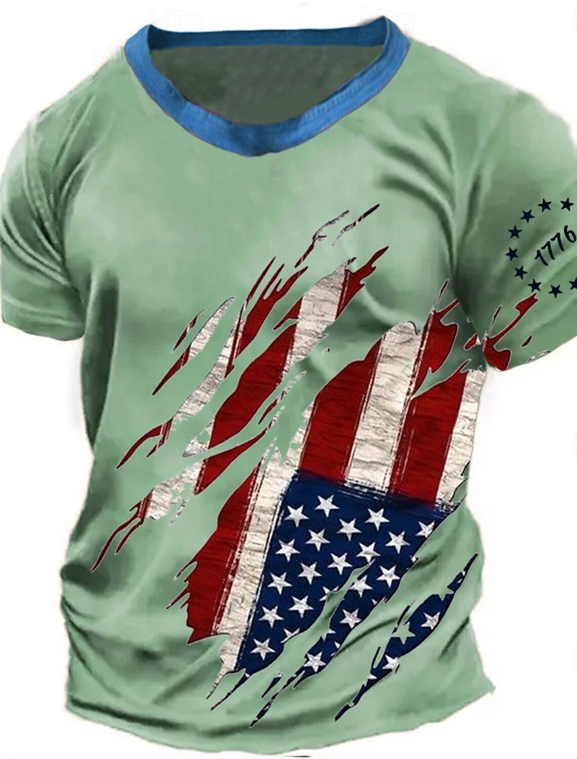 4th of July 2026 250th Memorial Day Patriotic Patriot 3D Print Veteran Crew Neck Short Sleeve T-Shirt Daily Street