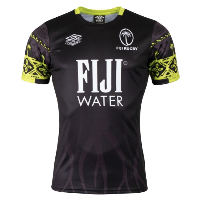[DDJ] 2026-2027 Fiji Rugby Pre Match Shirt (Black/Lime)
