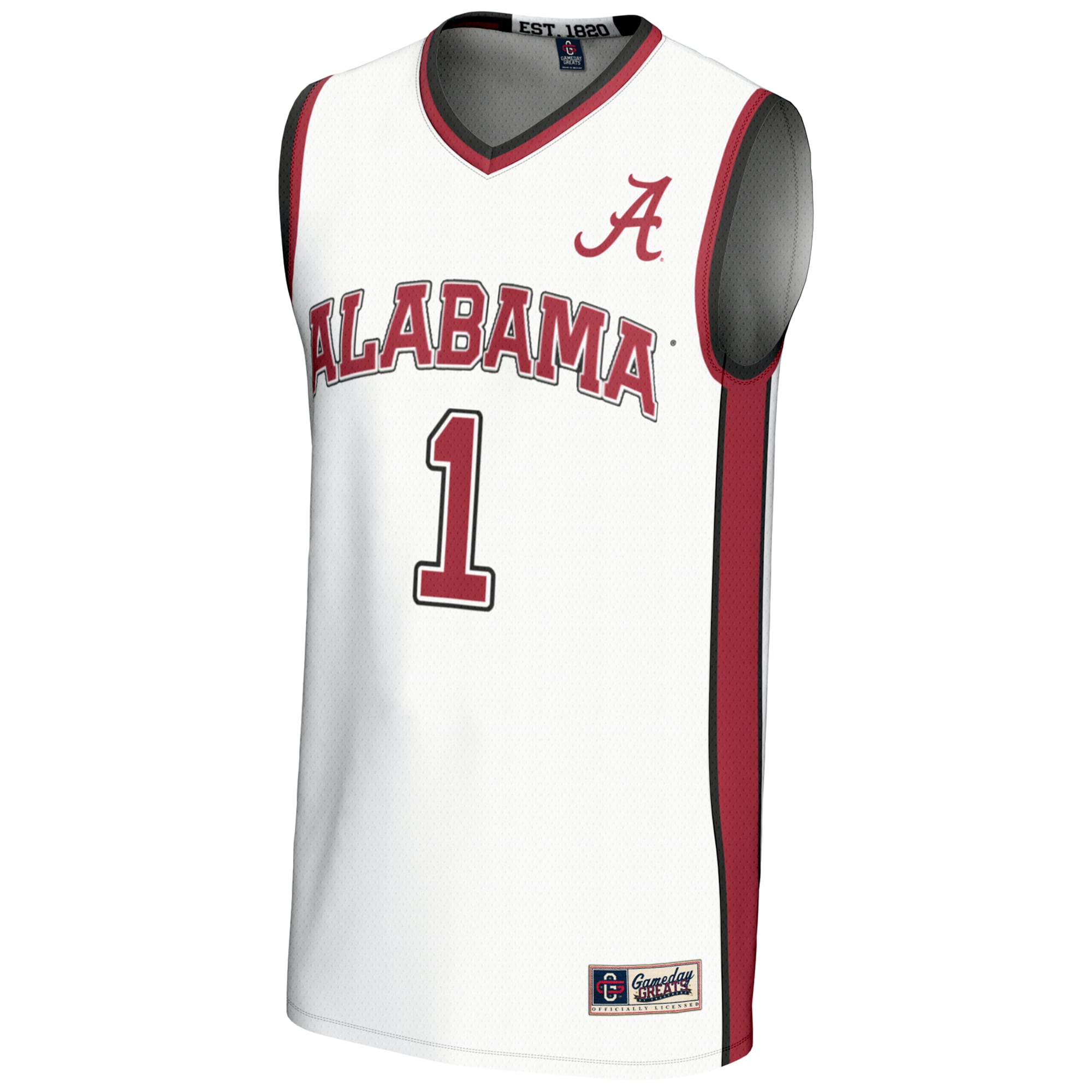 [NJP] Alabama Crimson Tide GameDay Greats Lightweight Basketball Jersey - White