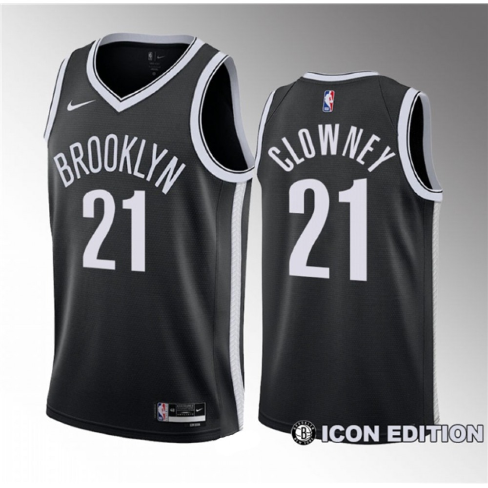 Elite 21 Brooklyn Nets Jersey Black - - Basketball Fan Gear