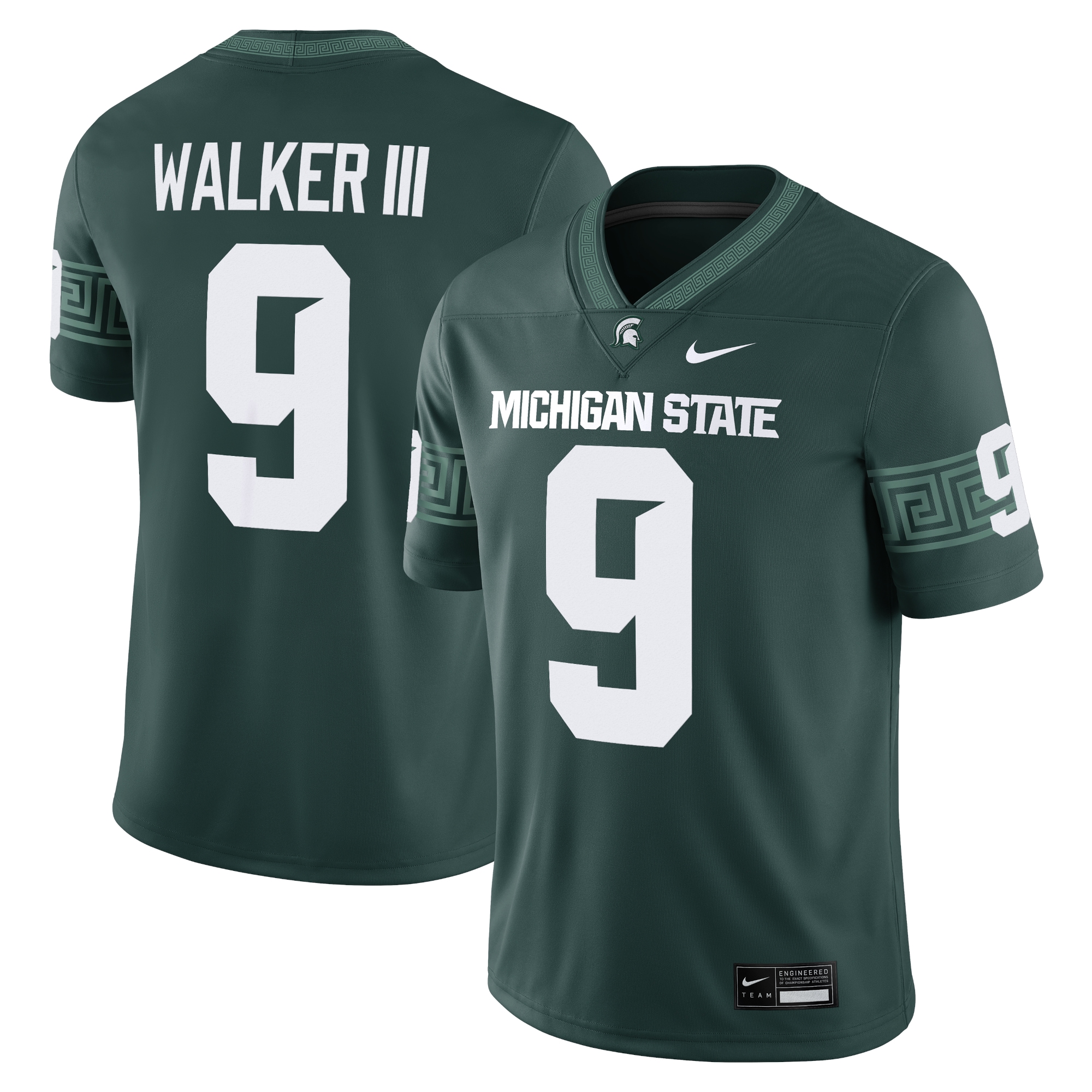[NJP] Women's Kenneth Walker III Michigan State Spartans Alumni Game Jersey - Green