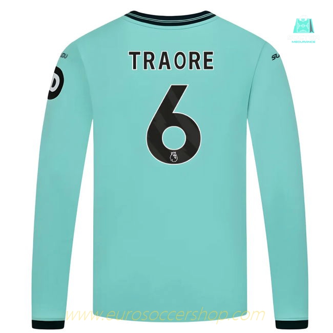 2025-2026 Wolves Long Sleeve Away Shirt (Kids) (Traore 6)