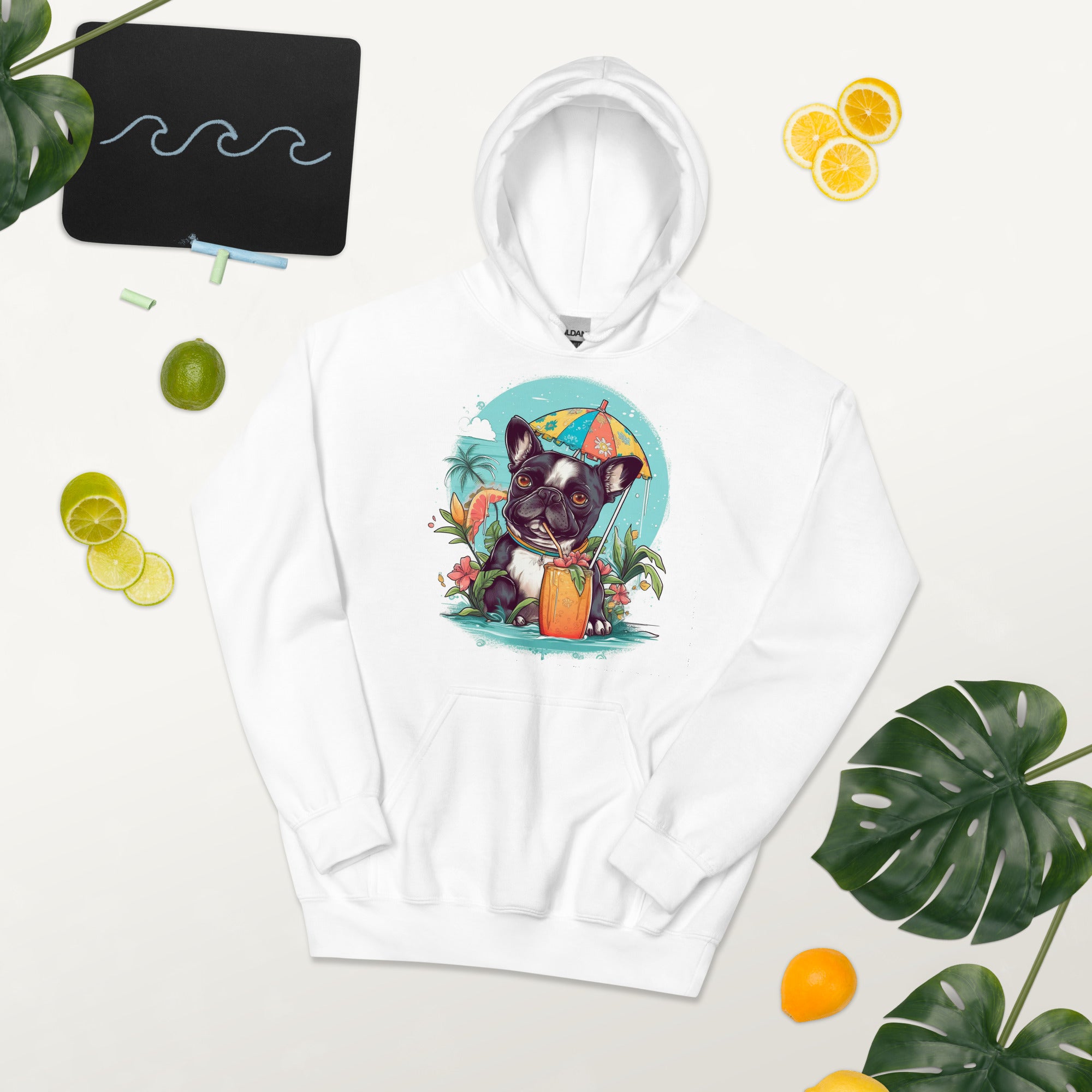 Stylish Panda-styled Frenchie Unisex Heavy Blend Hoodie - A Trendy Pi...