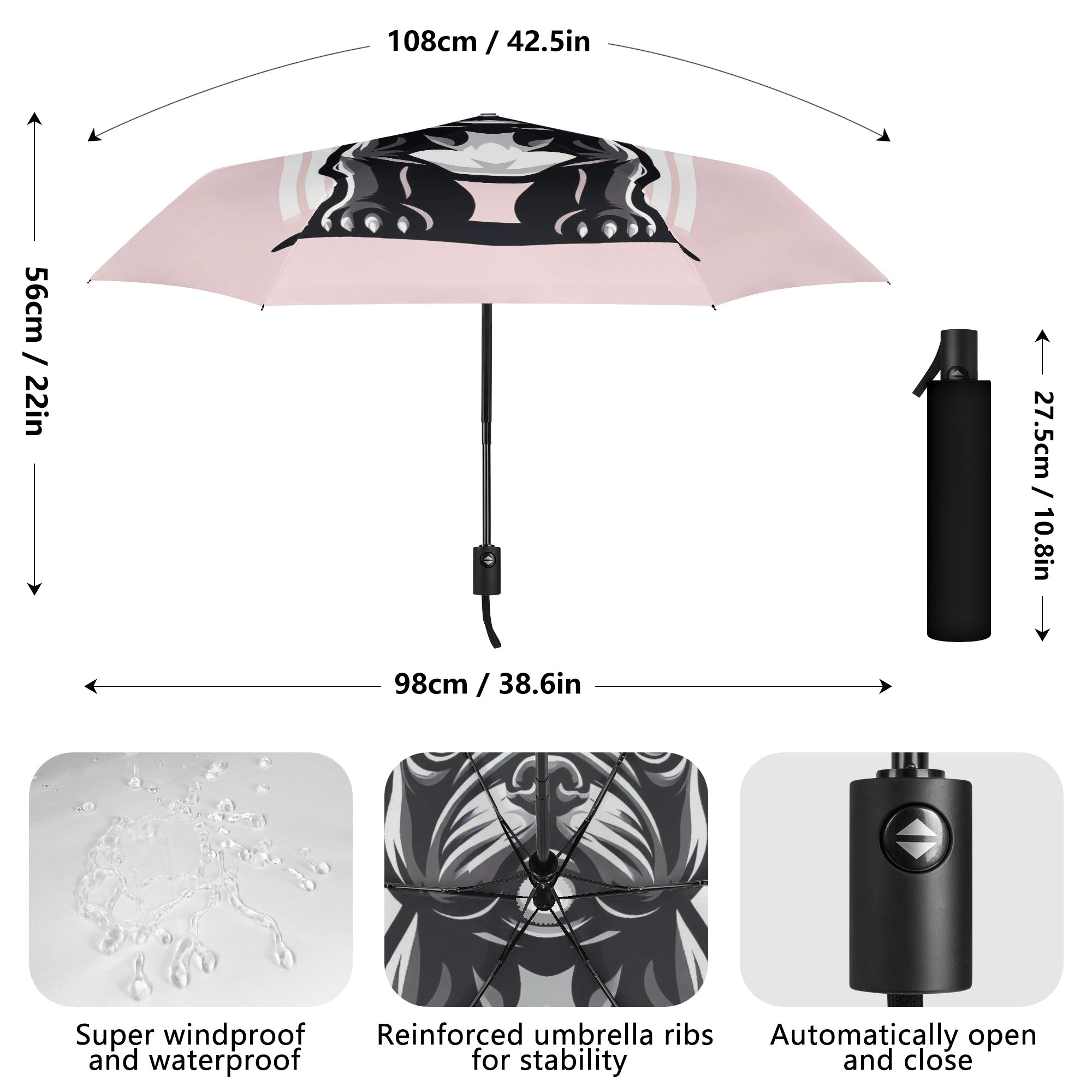 Street-Ready Pet-Lover Ivy - Umbrella for Fashion Lovers