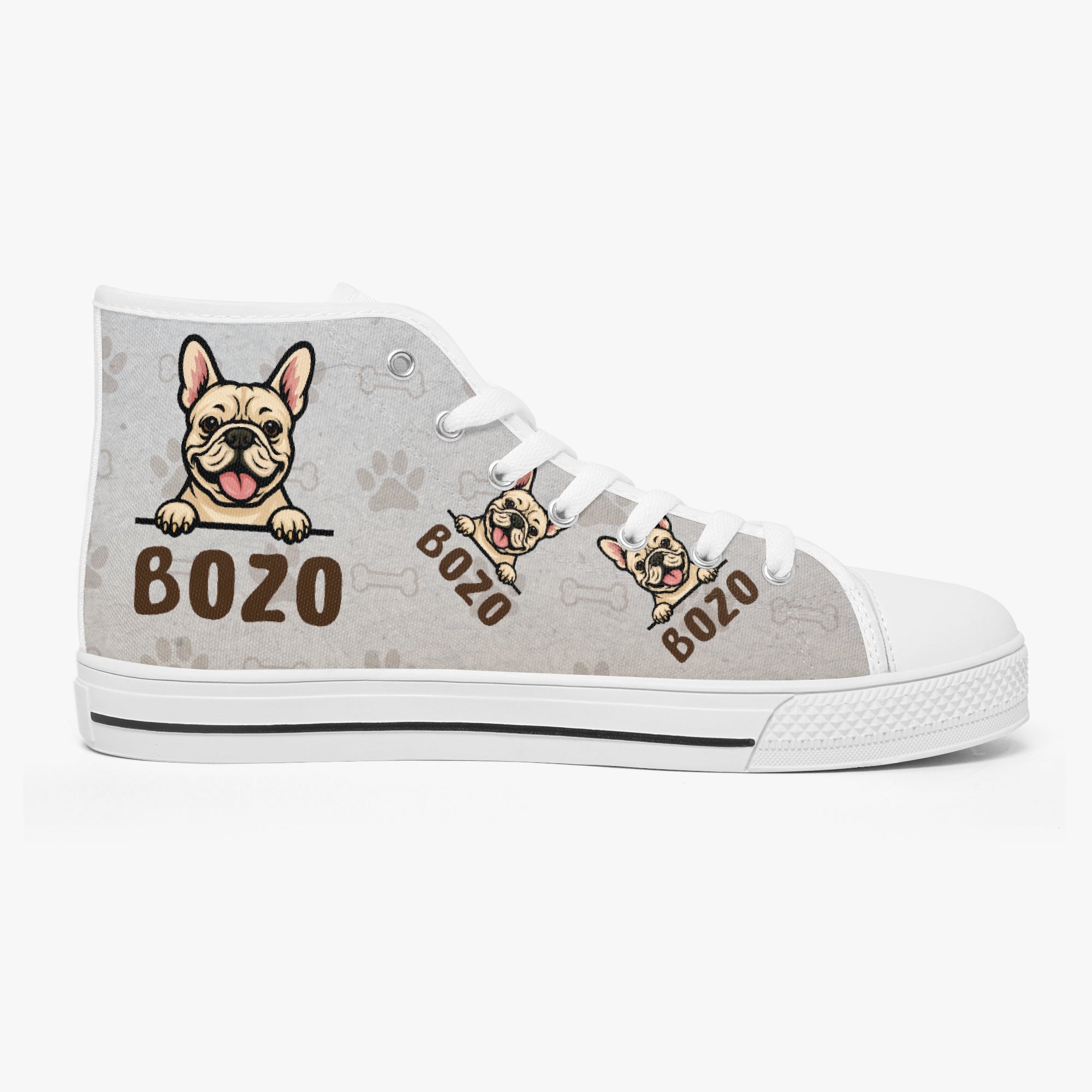 Denim - Personalized Classic High-Top Canvas Shoes