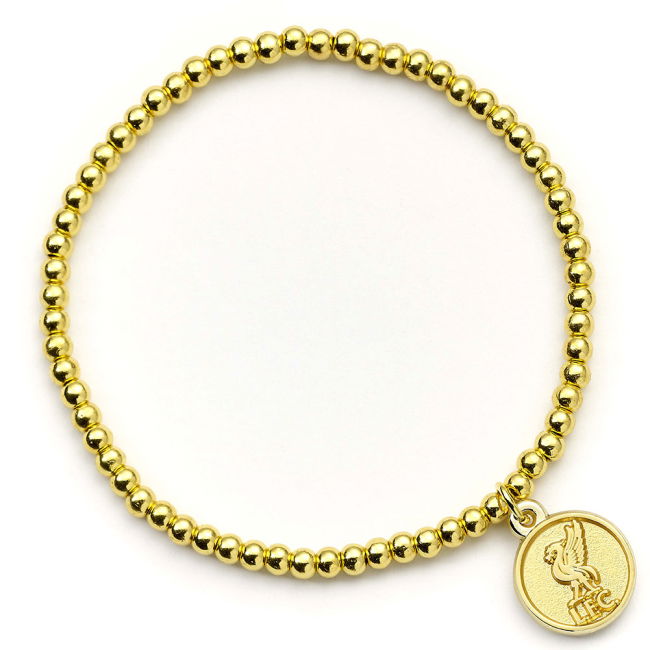 Adult Liverpool FC Gold Finish Bead Bracelet