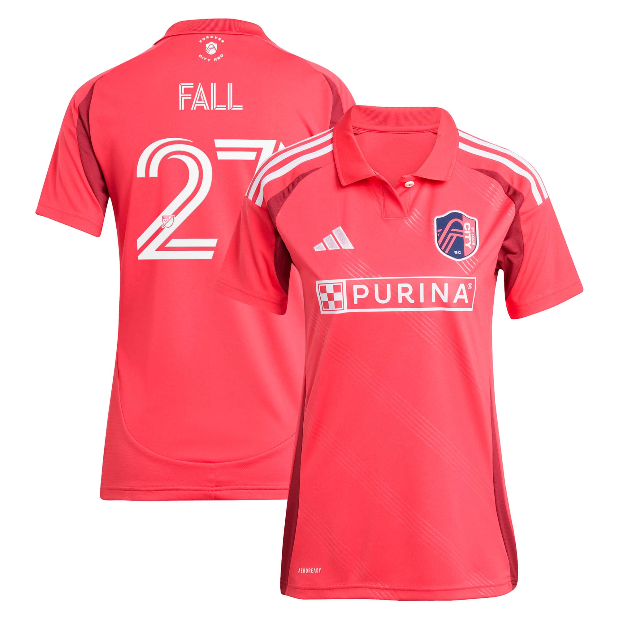 [LK] Youth Fallou Fall St. Louis CITY SC Women's 2025 Forever CITY Red Replica Jersey - Red