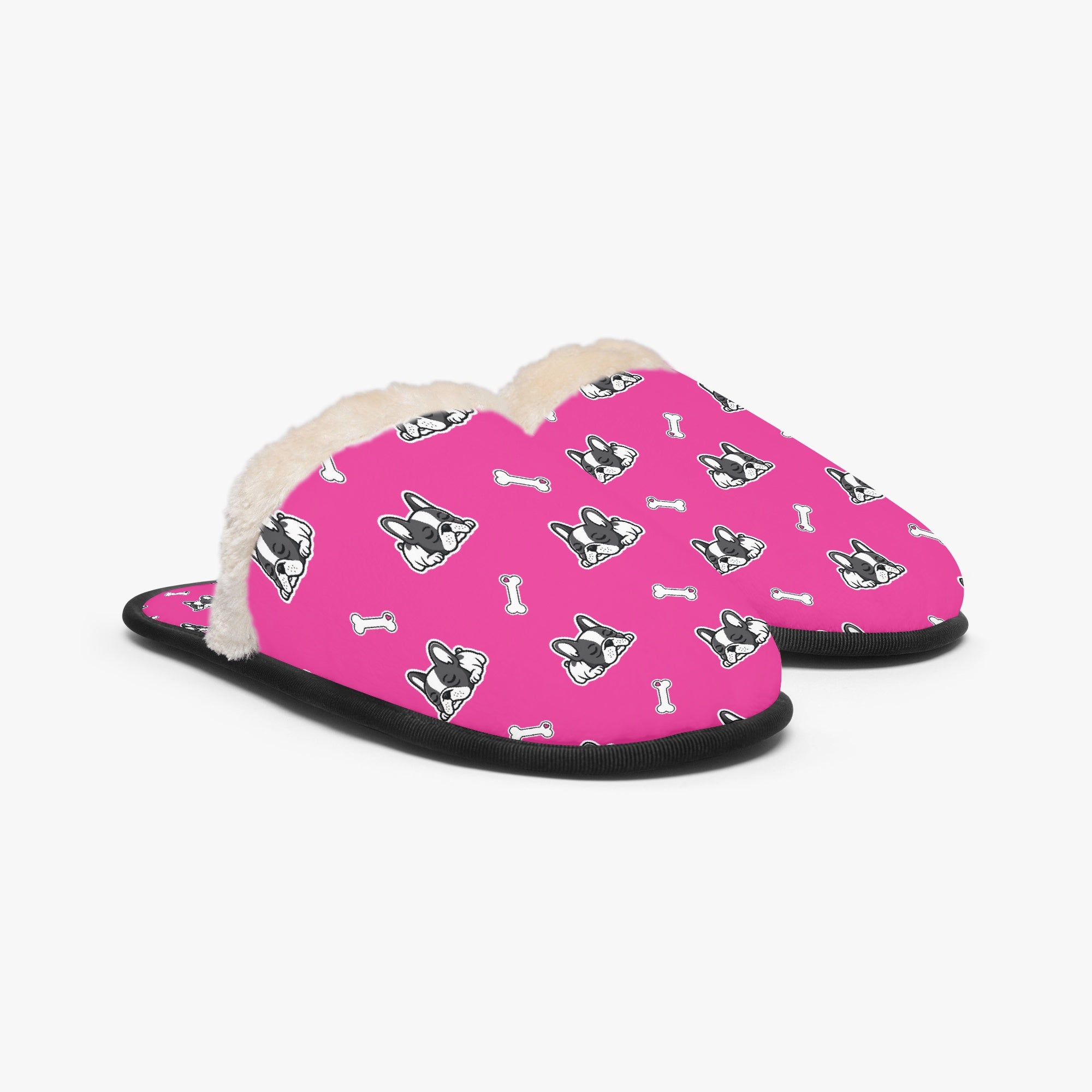 French Bulldog Squishy Cozy Winter Slippers Protective Paw Gear